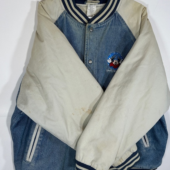 Vintage Walt Disney World Fantasia Mickey Mouse Where Magic Lives Denim Jacket - Picture 5 of 16